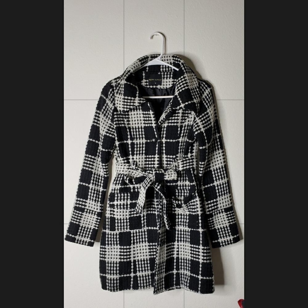 Black and white Coat